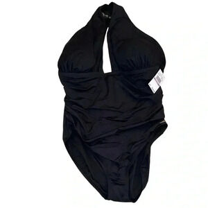 Michael-Michael Kors Black Keyhole One-Piece  Swimsuit sz 22 W